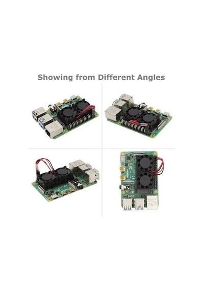 Robotistan Çift Fanlı Soğutucu (Raspberry Pi 3B+/4B Uyumlu)