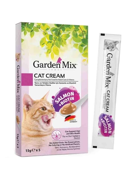 Garden Mix Biyotin Ve Somonlu Krema Kedi Ödül Maması 15 Gr 5'li