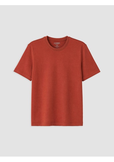 Lcwaıkıkı Classic Turuncu %100 Pamuk Regular Fit Basic Tişört