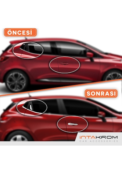 intakrom Renault Clio 4 Krom Kapı Kolu Hb - 4 Parça Sensörsüz 2012 - 2021