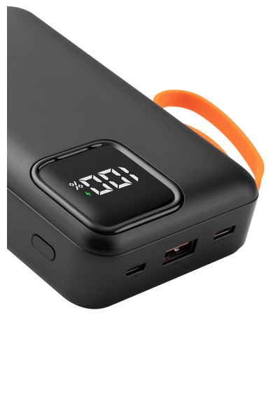 20.000 Mah Mini Kablolu Hızlı Powerbank 22w Pd Quick Fast Taşınabilir Şarj Cihazı Siyah