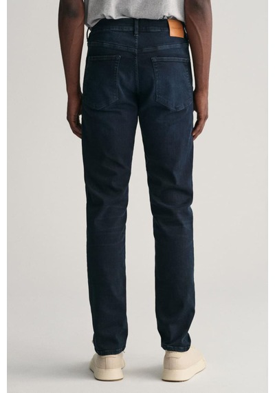 Gant Erkek Extra Slim Fit Orta Bel Jean Pantolon - Koyu Lacivert Black Vıntage