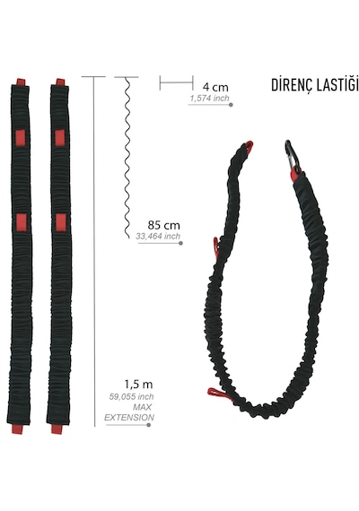 Rebuwo Çok Fonksiyonlu Direnç Egzersiz Seti GYM Resistance Exercise Kit