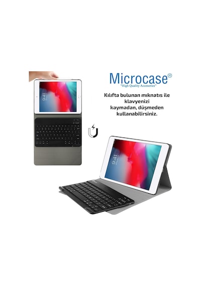 Lenovo Uyumlu Tab M8 TB-8505F Bluetooth Klavyeli Standlı Kılıf -BKK1