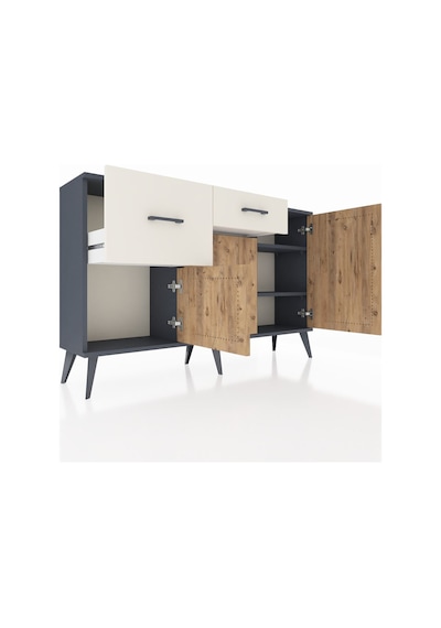 Arges Konsol 3 Raflı 2 Çekmeceli 3 Kapaklı 132x30x83 Antrasit-çam/aytaşı Çam/aytaşı Arges Konsol 3 Raflı 2 Çekmeceli 3 Kapaklı 132x30x83 Antrasit-çam/aytaşı Çam/aytaşı