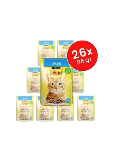 Somonlu Soslu Yaş Kedi Maması 85 Gr X26