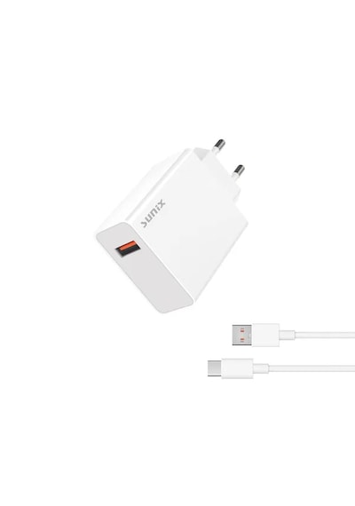 Sunix S-120 120w Turbo Süper Hızlı Şarj Adaptörü Usb-a To Usb-c Kablolu