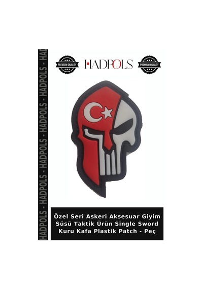 Hadpols Özel Seri Askeri Aksesuar Giyim Süsü Taktik Ürün Single Sword Kuru Kafa Plastik - Peç