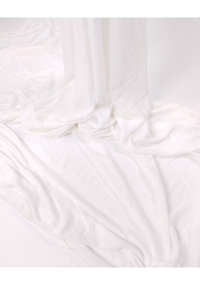 % 100 Lyocell 70gr/m2 İnce Tiril Tiril Örme Kumaş Elbiselik & Bluzluk 140x200cm-12319 Beyaz