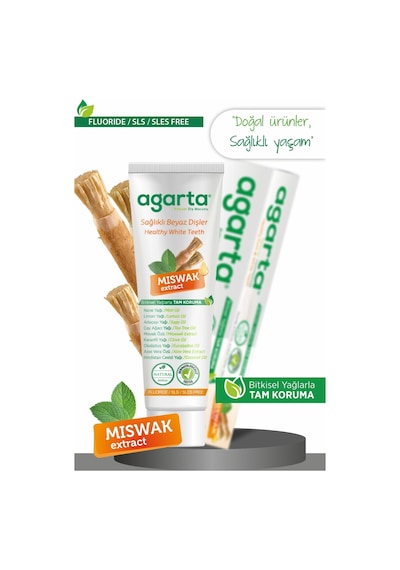 Agarta Doğal Misvak Özlü Diş Macunu 100 ML