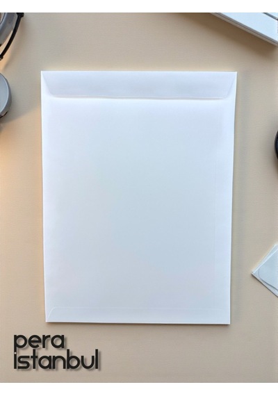 5 Adet 24x32 Cm Beyaz Davetiye Lüks Tebrik Kartı Mektup Mühür Cüzdan Büyük Kapasiteli Torba Zarf