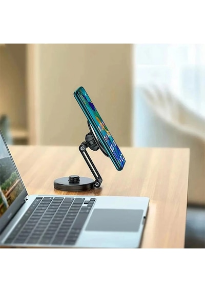 Ally Le-07 Torpido Üstü Araç İç Ve Masa Üstüi Magsafe Telefon Tutucu- 5775 Siyah