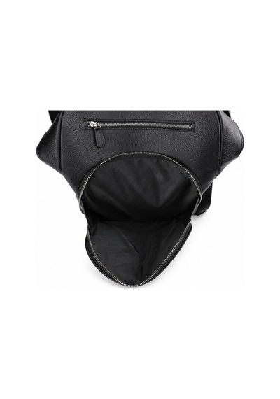 Alphaclub Bag Erkek Siyah Hakiki Deri Laptop Bölmeli Çok Fermuarlı Sırt Ve Laptop Çantası