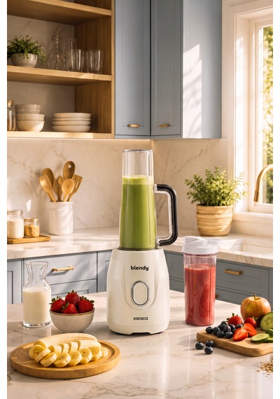 Karaca Blendy Personal Kişisel Kulplu Smoothie Blender Çift Hazneli Starlight