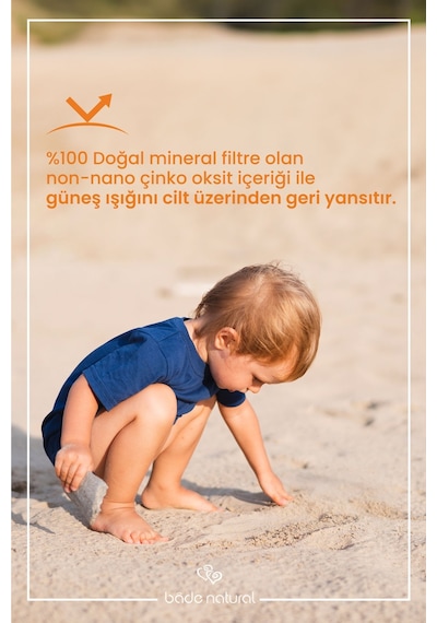 Bade Natural Doğal ve Mineral Filtreli 16 gr 50 Faktör Çocuk Stick Güneş Kremi