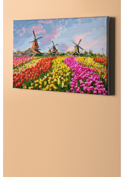 Webstyle Sayılarla Boyama Seti Kasnaklı Lale Tarlası 50 X 65 Cm