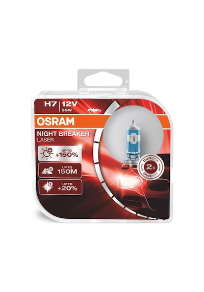 Osram 64210Nl H7 12V 55W Tk Nıght Breaker Laser %150 Fazla Işık