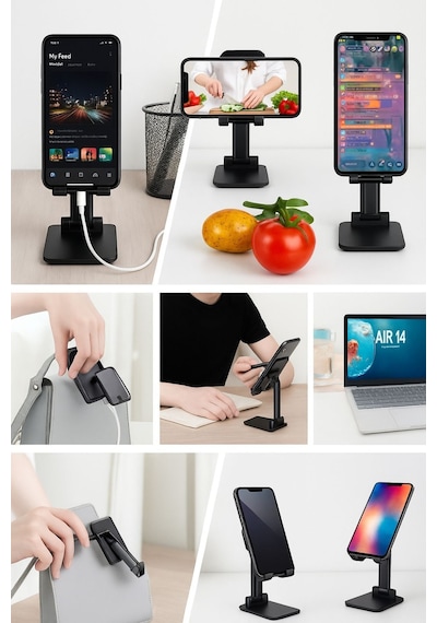 360 Katlanabilir Masaüstü Telefon Ve Tablet Standı