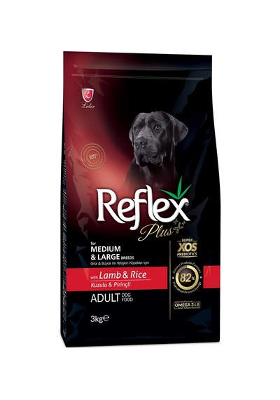 Plus Orta Büyük Irk Kuzu Yetişkin Köpek Maması 3 Kg