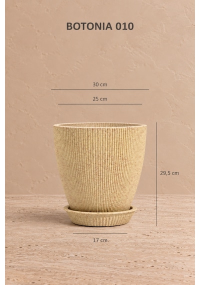 Bostann Dekoratif Saksı - Botonıa 010 - 13l - Bej 13 Lt