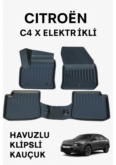 Citroen C4 X Elektrikli Uyumlu 3d Oto Paspas Premium
