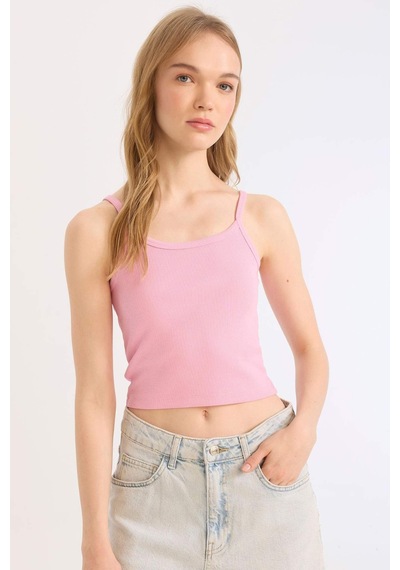 DeFacto 	Coool Fitted Vücuda Oturan Fitilli Kaşkorse Askılı Basic Düz Atlet B0563AX25SMPN649