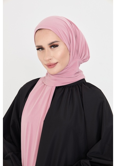 Hürrem Bone Pudra Pratik Hazır Geçmeli Tesettür Bone Sandy Boyunluklu Çıtçıtlı 2505 06 Pudra