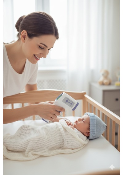 Temassız Ateş Ölçer Kızıl Ötesi Vücut Ve Alından Termometre - 764721004
