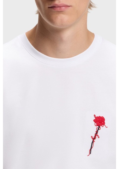 Hugo % 100 Pamuk Regular Fit Bisiklet Yaka T Shirt Erkek T Shirt 50574447 100 Beyaz