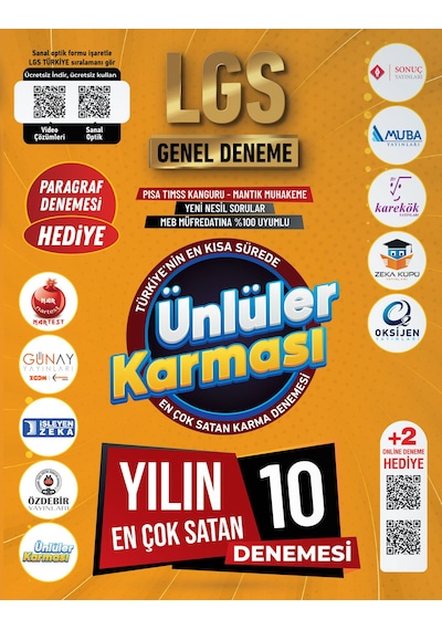 Ünlüler Karması LGS Genel Deneme 10 Yayın 10 Deneme
