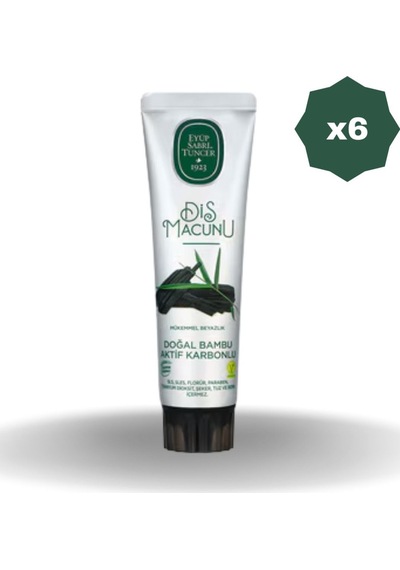 Eyüp Sabri Tuncer Doğal Bambu Karbonlu Diş Macunu 90 Ml - 6 Adet