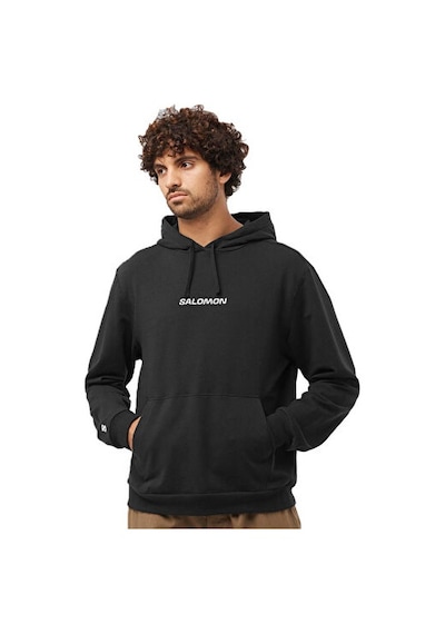 Salomon Logo Pull Over Erkek Günlük Sweatshirt Lc2219800 Siyah