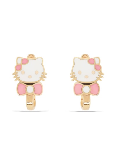Kız Çocuk Hello Kitty Kedi Tasarım 925 Ayar Gümüş J Küpe N11.66516