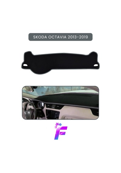 Skoda Octavia 2013-2019 Araca Özel Torpido Örtüsü Ön Göğüs Kılıfı Tam Koruma Tam Uyum A74 Torpido Halısı