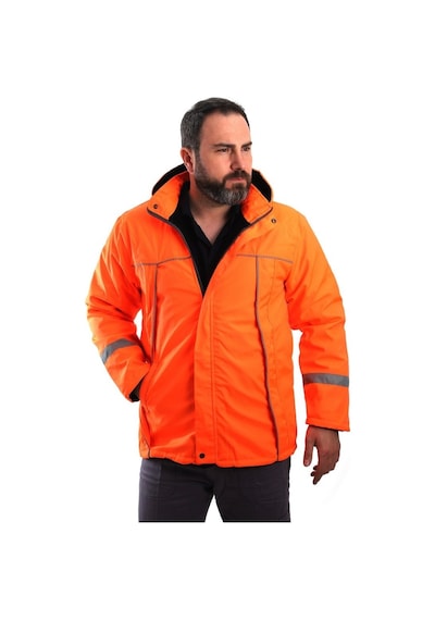 Eser - Polarlı Denizci Kabanı - Reflektörlü - Turuncu