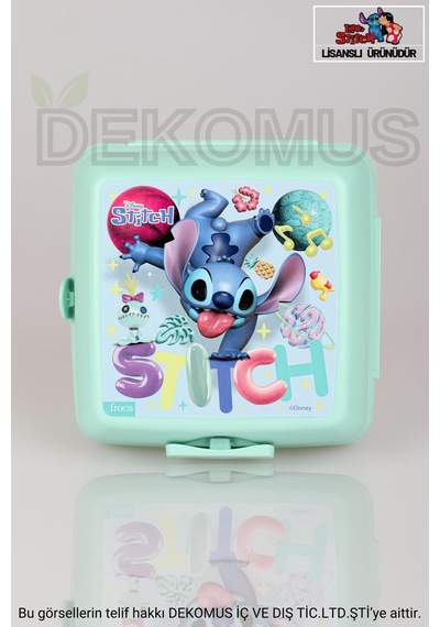 Dekomus İle Lisanslı Stıtch 2 Katlı Beslenme Kutusu / Lunch Box Çok Renkli