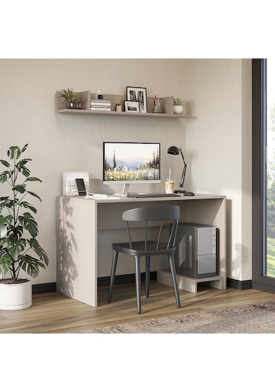 Mode Raflı Çalışma Masası , Çalışma Ofis Masası , Bilgisayar Masası Kumtaşı