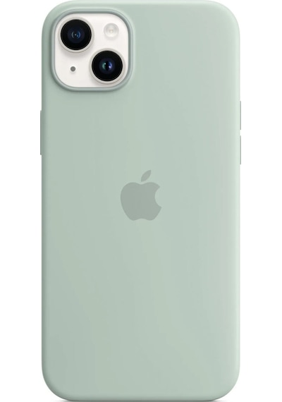 Apple Uyumlu iPhone 14 Plus İçin Magsafe Özellikli Silikon Kılıf Tükendi SU YEŞİLİ