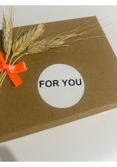 For You Siyah Yazılı Yuvarlak Yapışkanlı Etiket 3x3 Cm 150 Adet