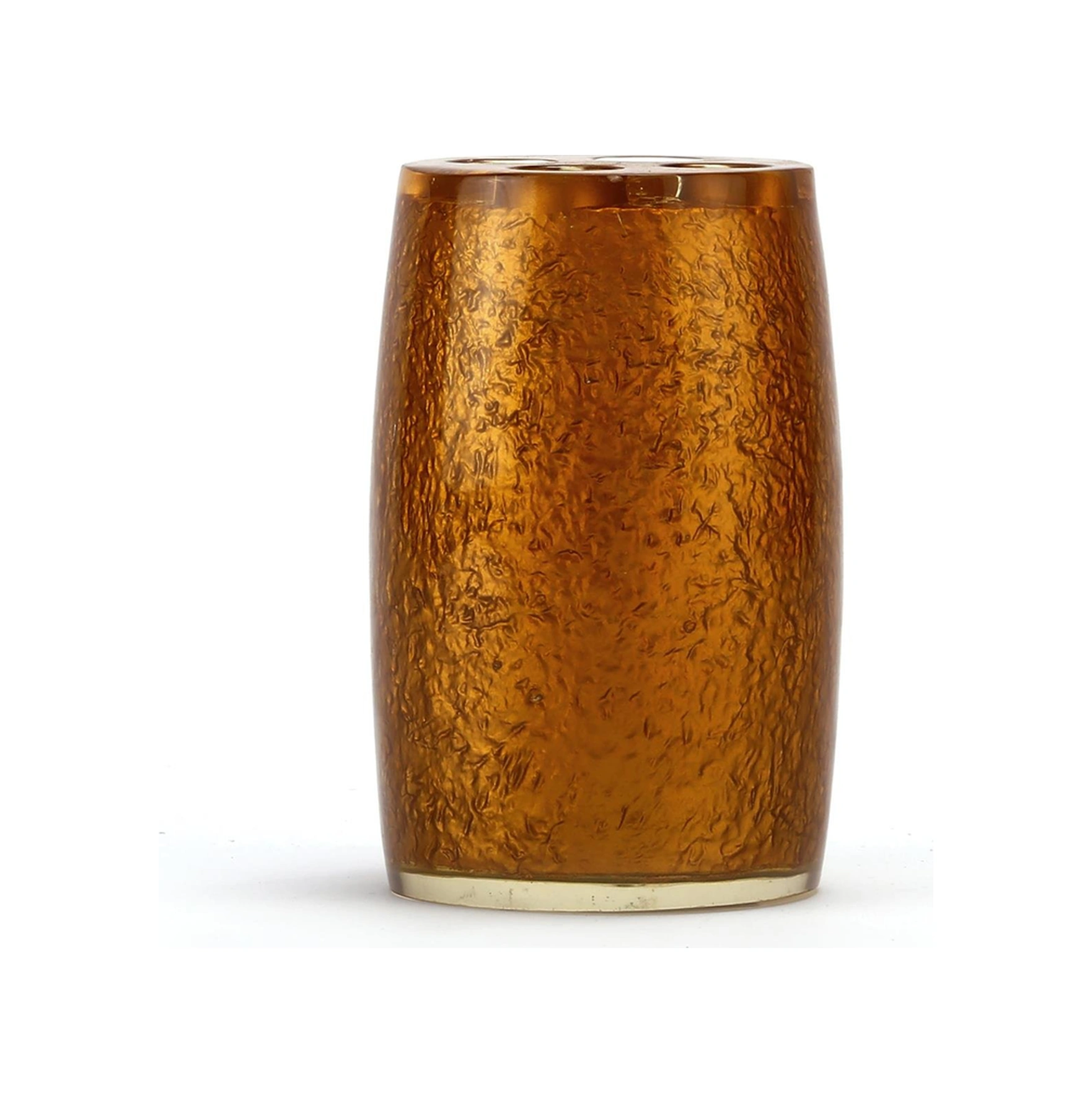 2 Adet Diş Fırçalık Altın Renkli Poliresin 5x5x7cm Banyo Seti Çok Renkli
