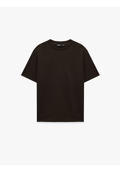 Koton Uzun Kollu Oversize Bisiklet Yaka Kısa Kollu Basic Tişört Kahverengi 6sam10400mk Kahve Koton Uzun Kollu Oversize Bisiklet Yaka Kısa Kollu Basic Tişört Kahverengi 6sam10400mk Kahve