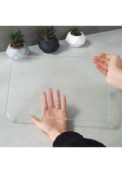 Decorita Cam Kesme Tahtası - Cam Kesme Tablası Buzlu Cam 20cm