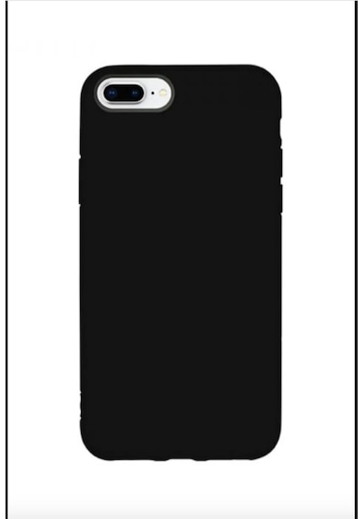 İphone 7 Plus / 8 Plus Uyumlu Lansman Kılıf İç Kısmı Kadife Silikon Telefon Kılıfı Siyah