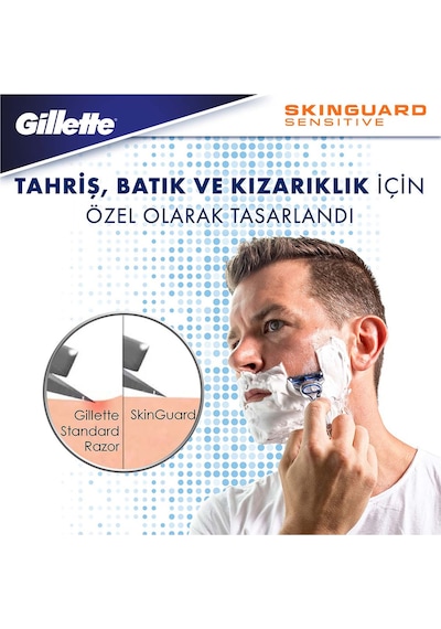 Gillette Skinguard Tıraş Makinesi + 4'lü Yedek Tıraş Bıçağı