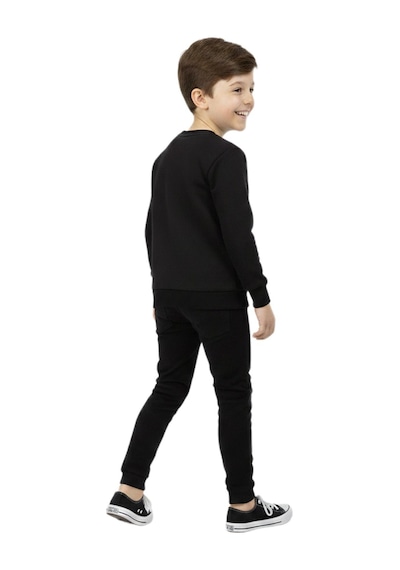 Baglan Erkek Çocuk Önü Baskılı Sweatshirt Bgl-st05245 Siyah