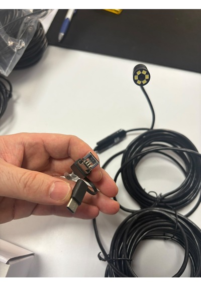 Uninet Android Ve Bilgisayar Uyumlu 15mm 15m Kablolu Genis Ac Ilı Yılan Kamera