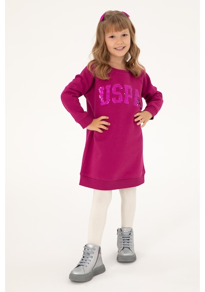 U.s. Polo Assn. Kız Çocuk Fuşya Elbise Örme 50298903-vr023 Fuşya
