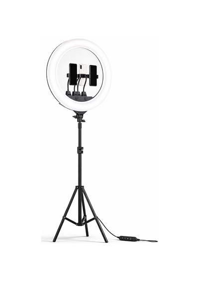 Tr 22 İnç Profesyonel Ring Light 3 Telefon Tutuculu, 3 Işık Modlu, Kademesiz Parlaklık Ayarlı, Çift Usb Çık