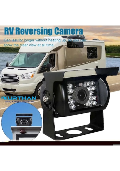Tır Kamyon Uyumlu Metal Kasa 18 Ir Led Araç Kamera 12 24 V