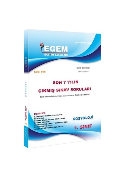 Egem Aöf Sosyoloji Ve 1,2,3, 4. Sınıf Konu/soru Çıkmış